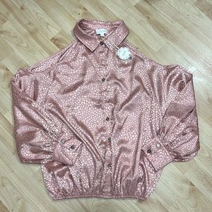 NWT Off the Shoulder Pink Blouse